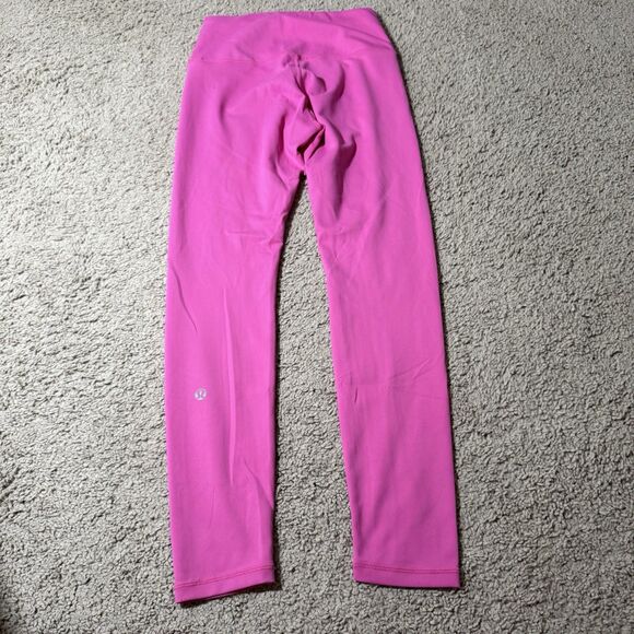 Lululemon Women’s Mid Rise Hot Pink Leggings 23” Athletic Activewear Yoga Sz 4 - Picture 4 of 9